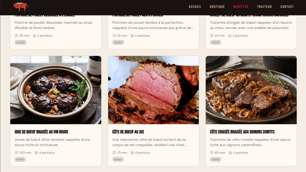 Blogue de recettes Beauceboeuf